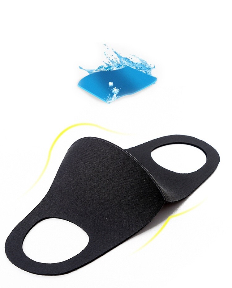 5 pcs Slim Fashion Washable Cotton Cloth Masks Half Face Mouth Cover Adult Black