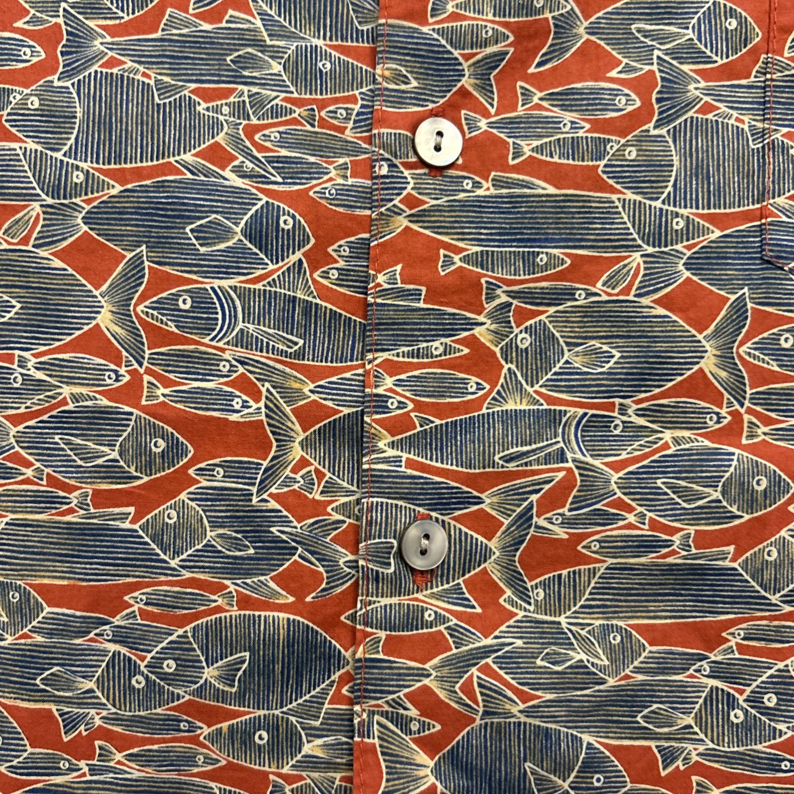 Tori Richard Honolulu Fish Hawaiian Shirt XL Resort Tropical Cotton SS Lightwt