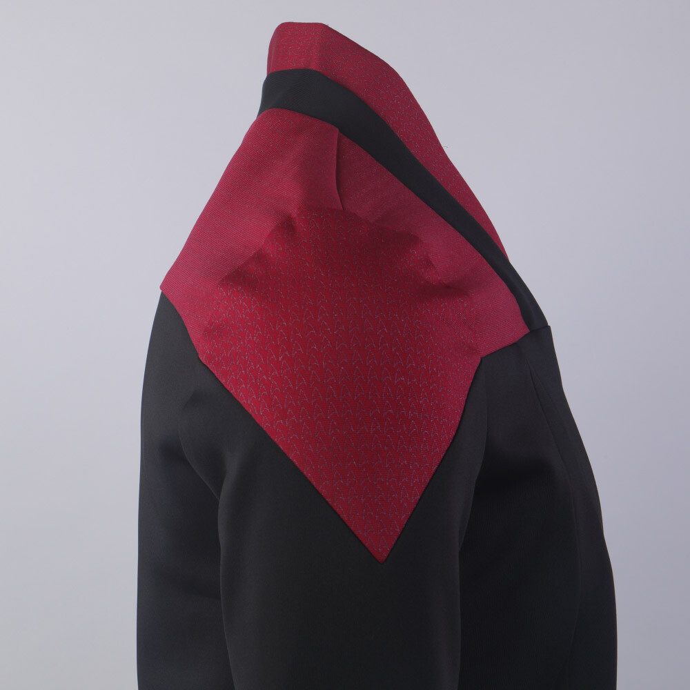 For Picard 3 Red Geordi Gold Blue Dress Uniform Starfleet Jacket Shirts Costume