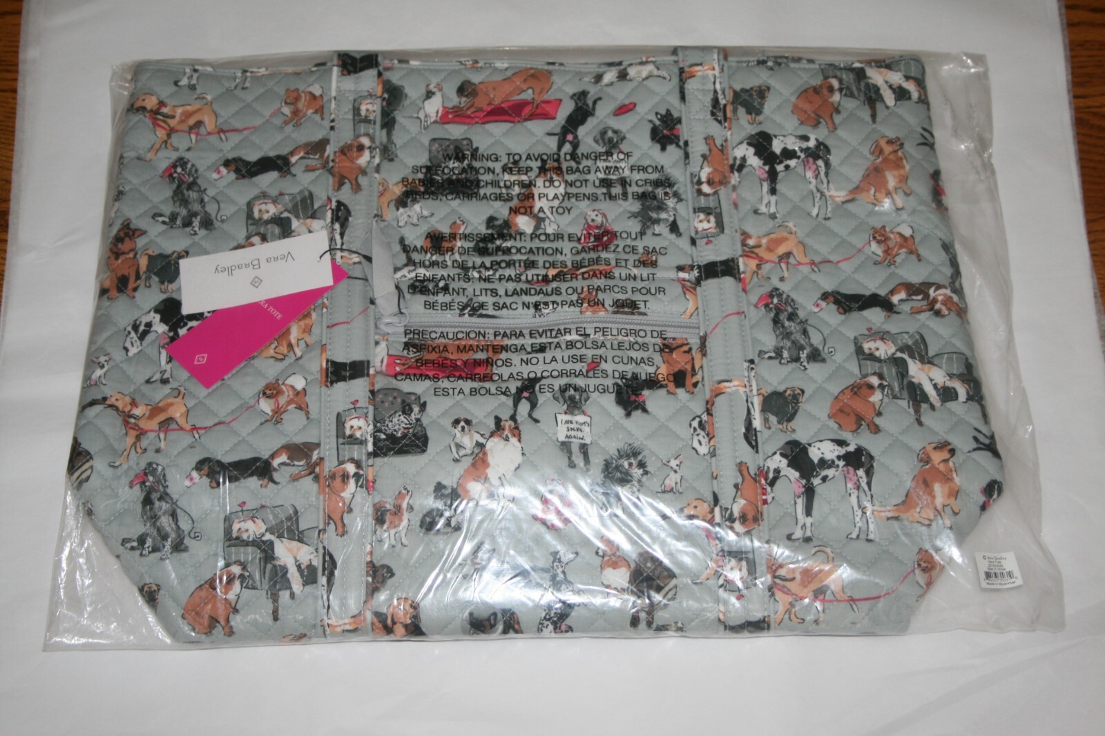 Vera Bradley BEST IN SHOW VERA TOTE Large Shoulder Bag dog LIMITED ED RARE NEW