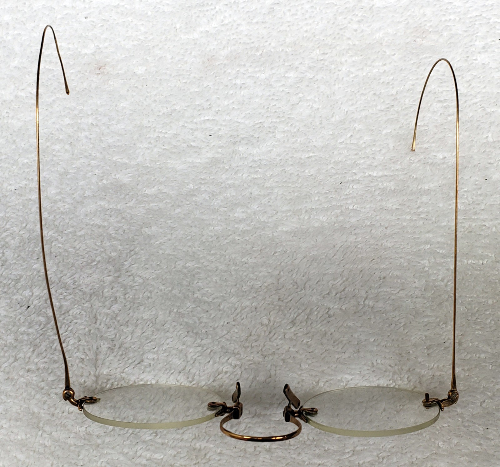 Antique Rimless Oval Glasses with Case