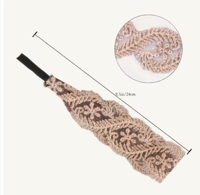Women Lace Headband Stretch Hairband Elegant Wide Headwrap