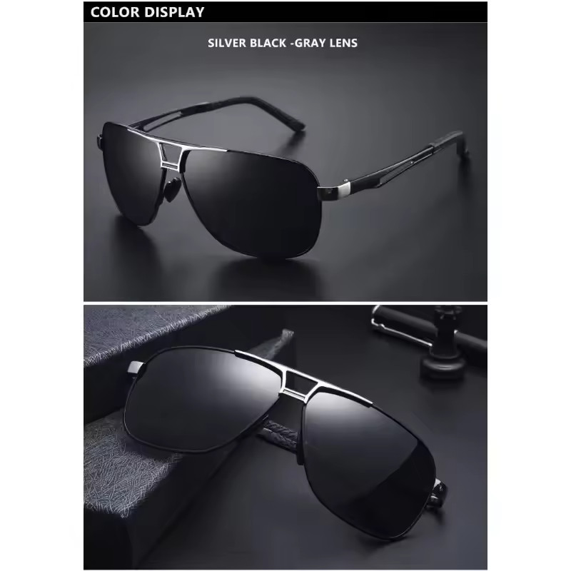Men Polarized Photochromic Sunglasses UV400 Driving Eyewear Lightweight Metal