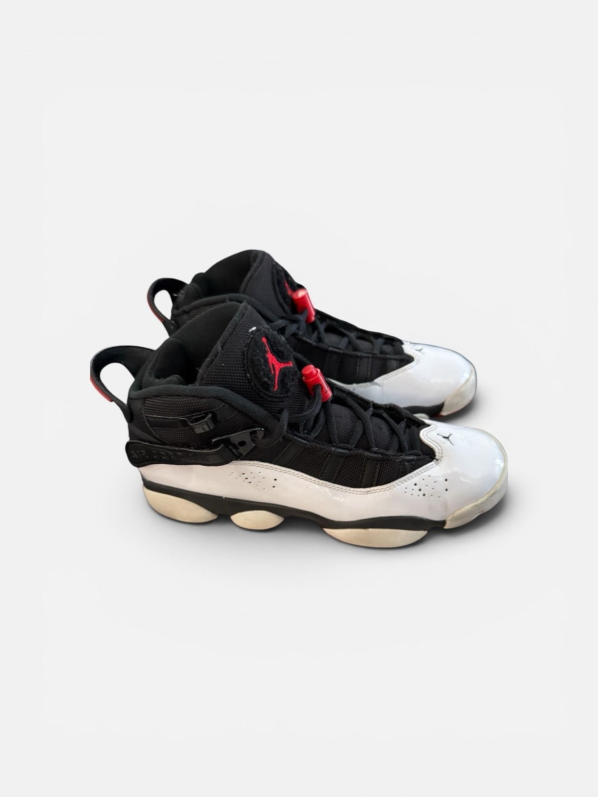 Air Jordan 6 Rings Black White Gym Red