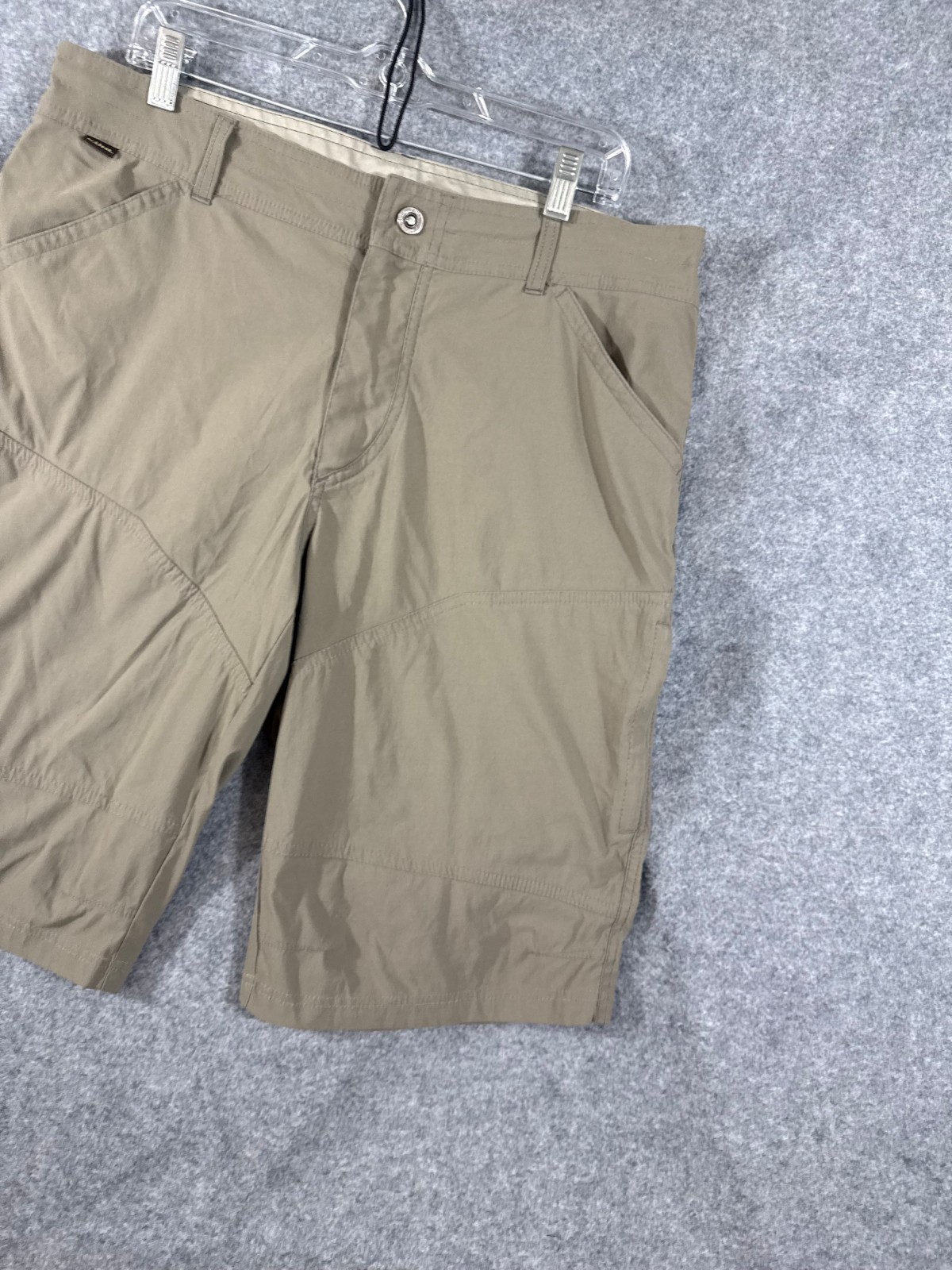 Kuhl Hiking Camping Shorts Mens 36 Khaki Beige Stretch Outdoor Utility Pockets