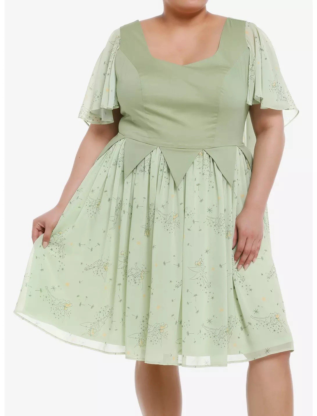 NWT Plus Size 20 Her Universe Disney Peter Pan Tinker Bell Retro Dress Hot Topic