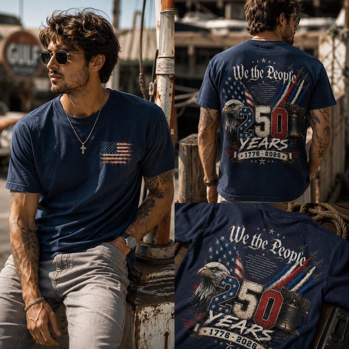 We The People America 250 Shirt Fighter Jets 1776-2026 Bald Eagle Patriotic Tee