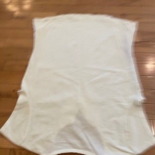 Woolrich Womens Cream White Embroidered Split Neck Cap Sleeve Top Size M