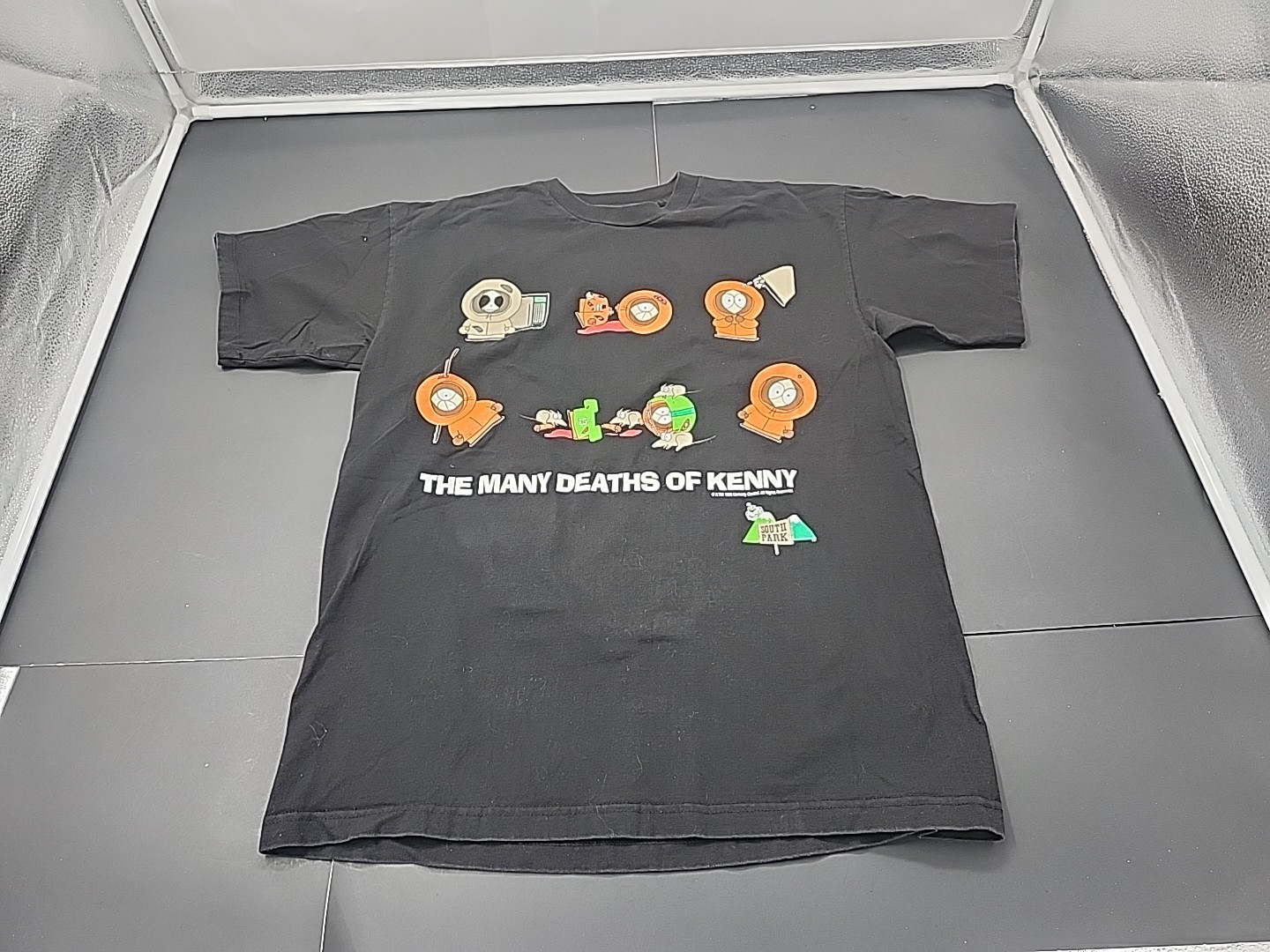 Vintage 1998 South Park “The Many Deaths of Kenny” T-Shirt Size L Logotel NWOT