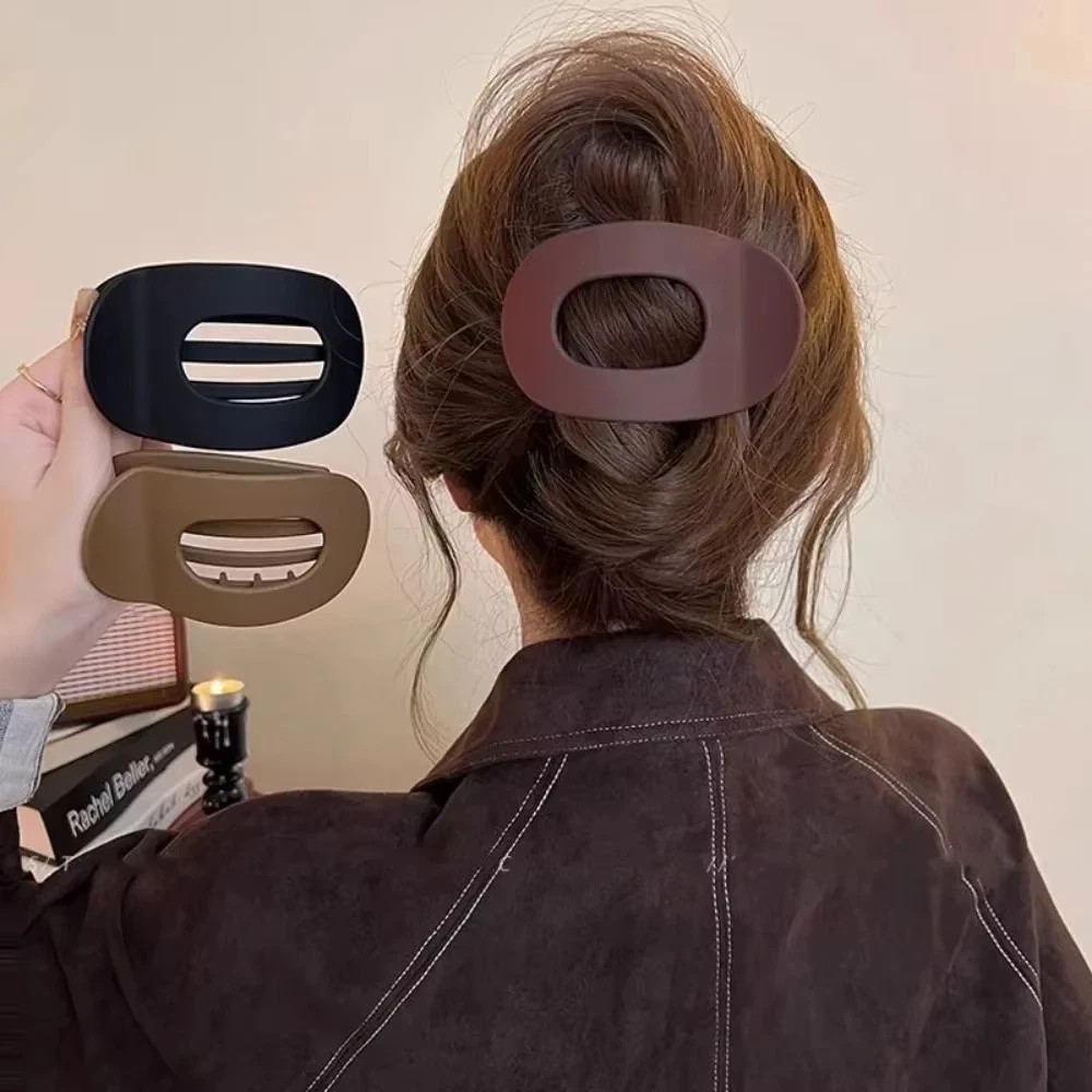4 PCS Flat Hair Clips for Women, Lay down Claw Clip Strong Hold Square Hair Acce