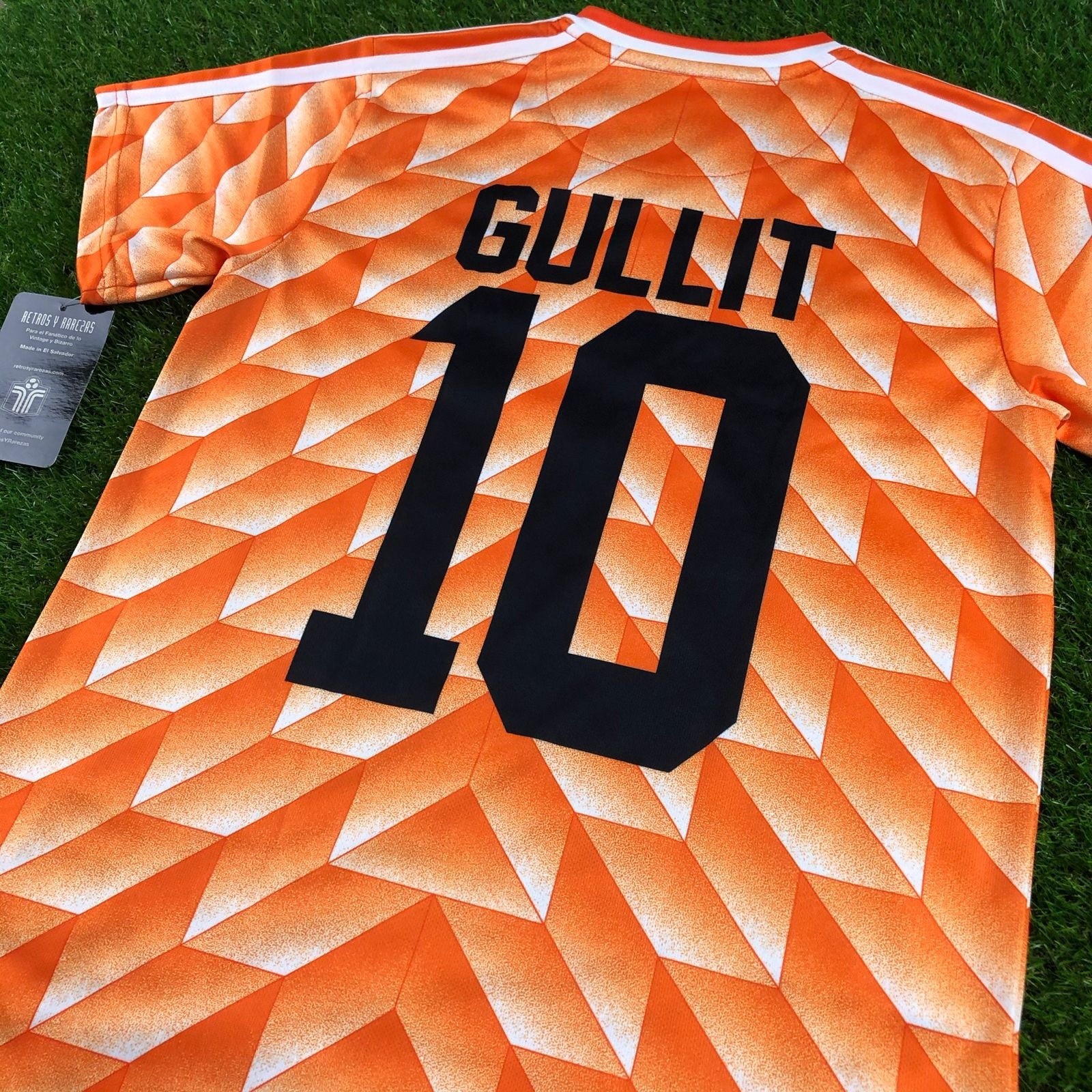 Classic Retro Netherlands Holland 1988 GULLIT 10 Football Shirt Jersey Size L