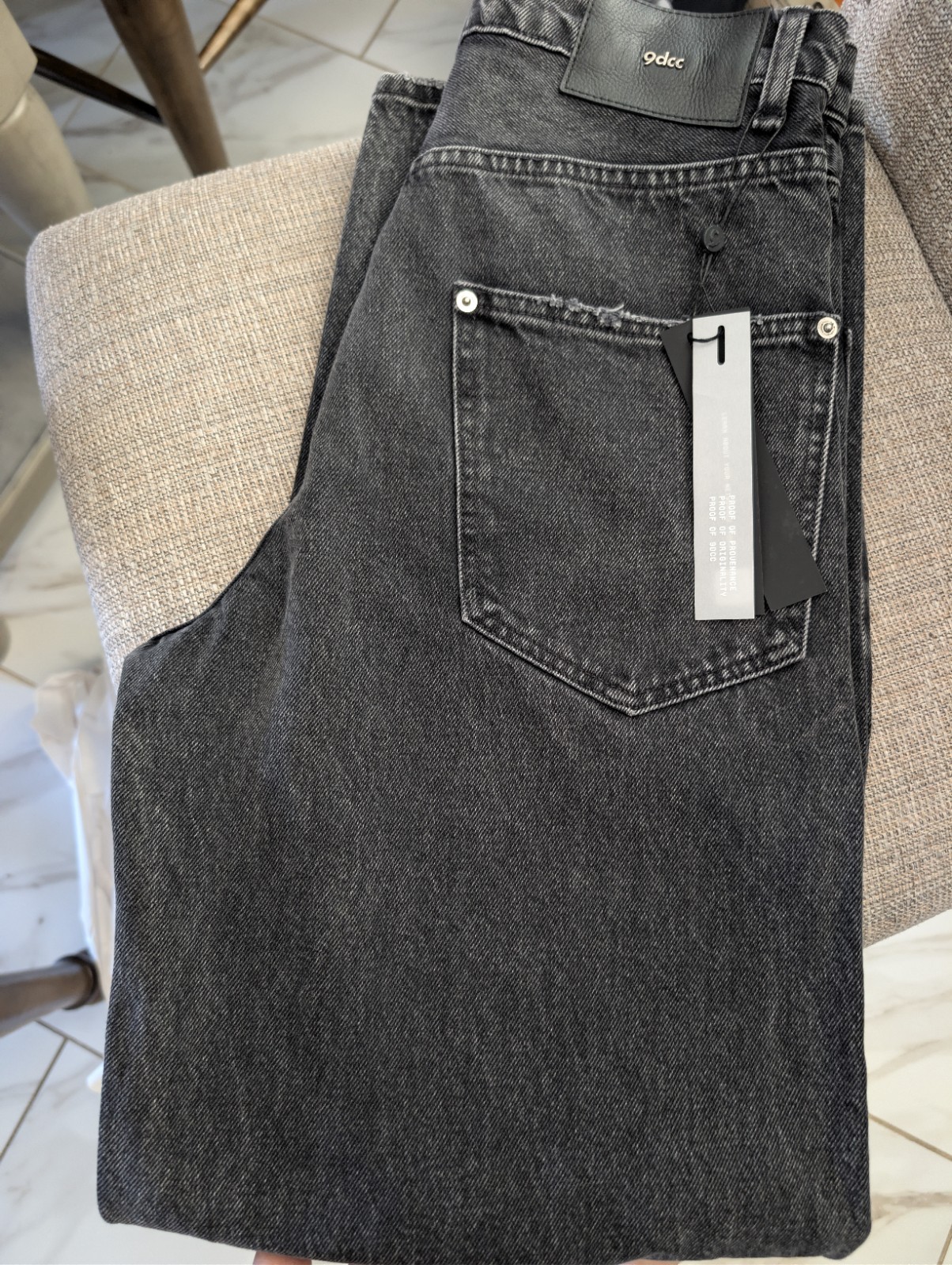 9dcc Black Vintage Black Denim Jeans Wide Leg Baggy Men’s Size 30×32