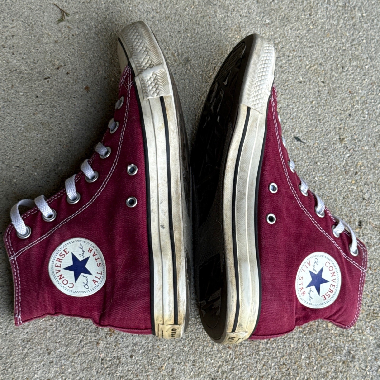 Converse Chuck Taylor All Star High Top Sneakers Burgundy Canvas Shoes W 8 M 6