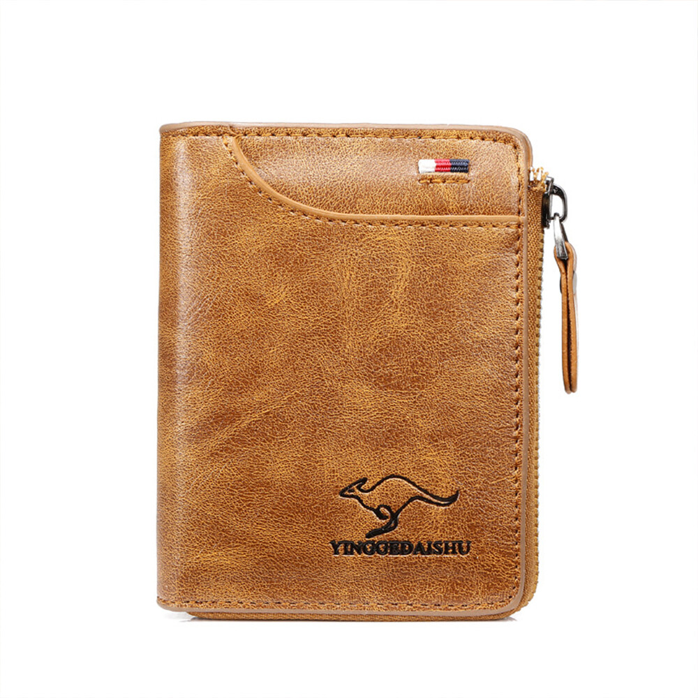 Mens RFID Blocking Leather Wallet Credit Card ID Holder Zipper Purse Waterproof