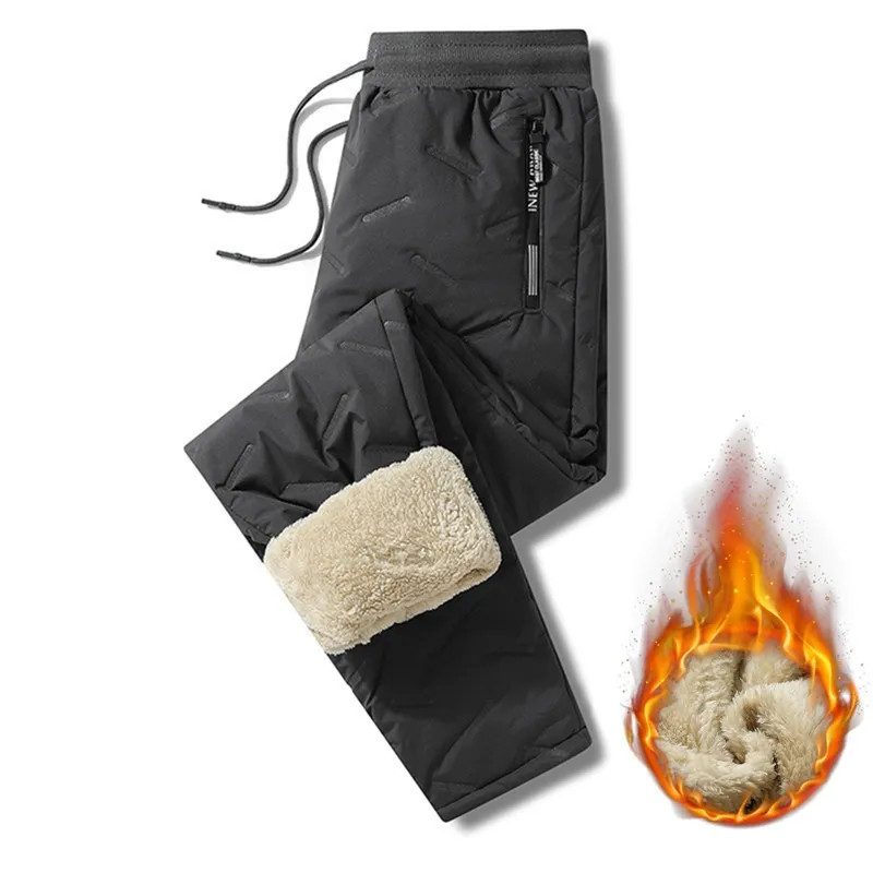 Winter Sweatwear Men Plush Thick Fleece Sweatpant Lambswool Thermal Trousers
