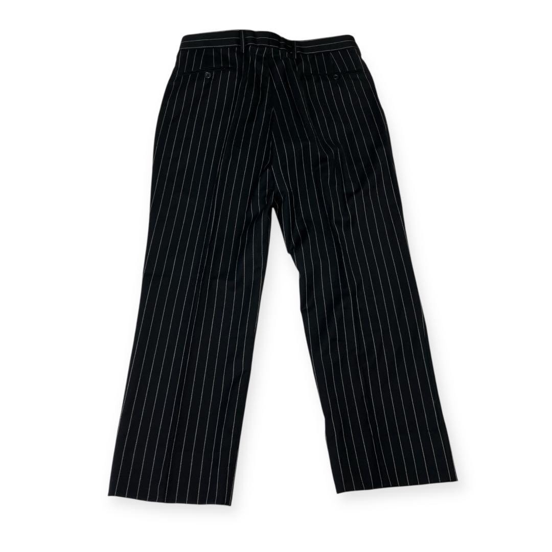 Versace Collection Mens Wool Stretch Suit Black Stripe IT 48 R 28U3X7 4P201003