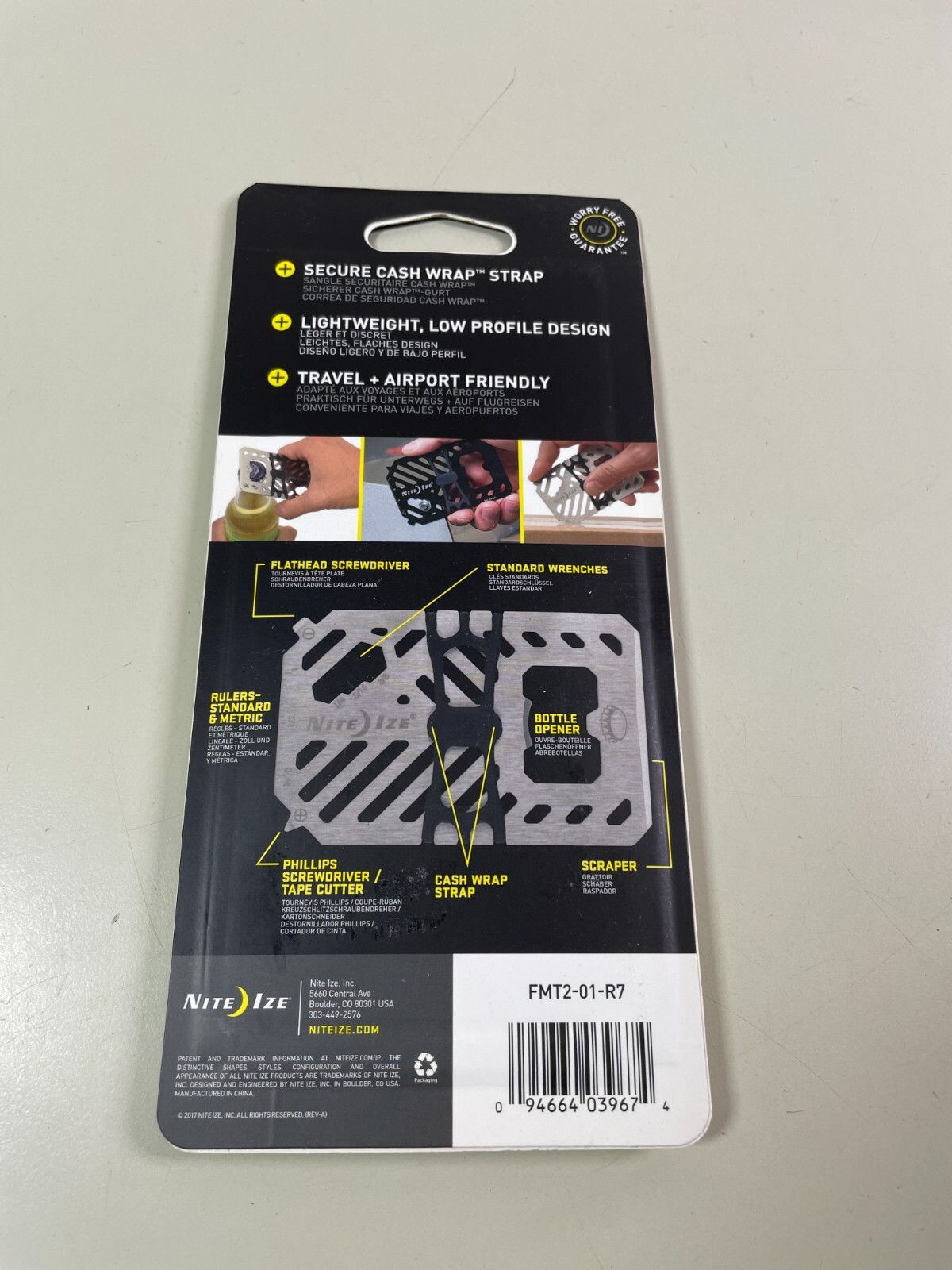 Nite Ize Financial Tool 7 in 1 Multi Tool Durable Stainless Steel Tool New