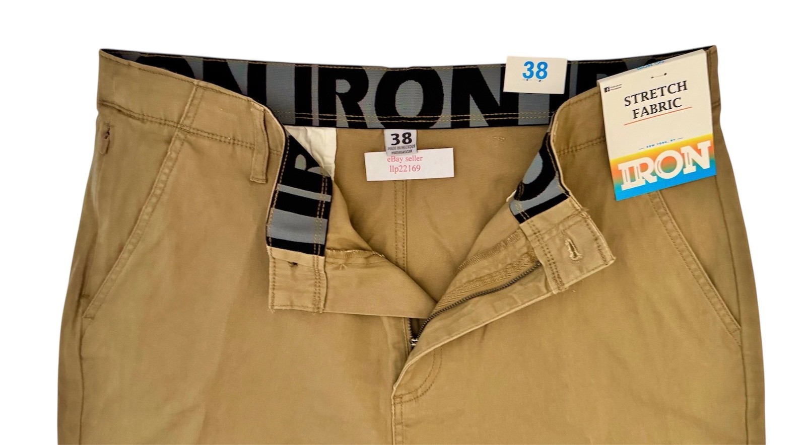 IRON CO Men’s Stretch Shorts (SIZE 38) Flex Waist Flat Front BOARDWALK New Tag!