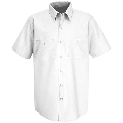 Red Kap Work Shirt Solid Color 2 Pocket Men’s Industrial Uniform Short Sleeve