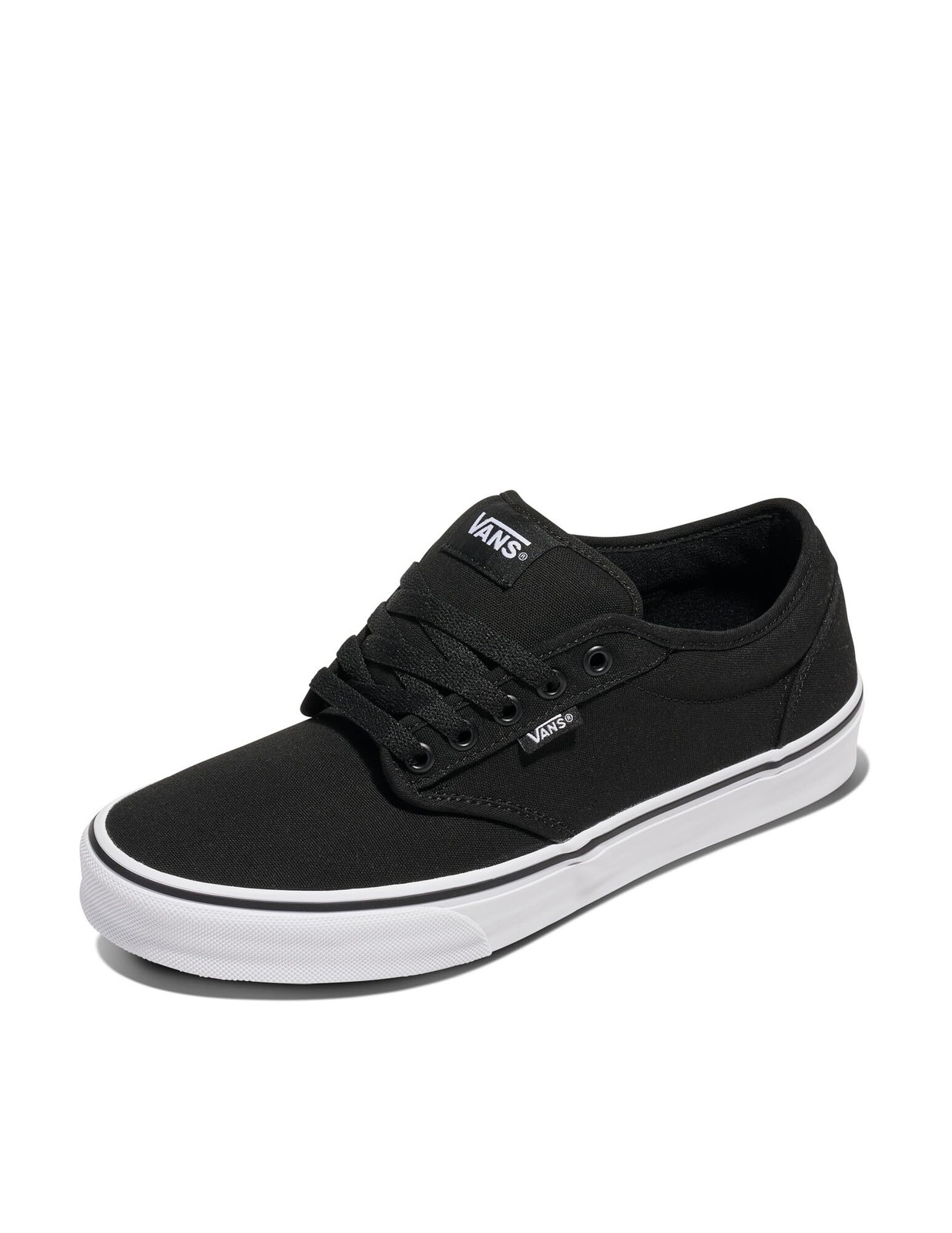 Vans Mens Atwood Sneaker, Canvas Black/White, 11.5