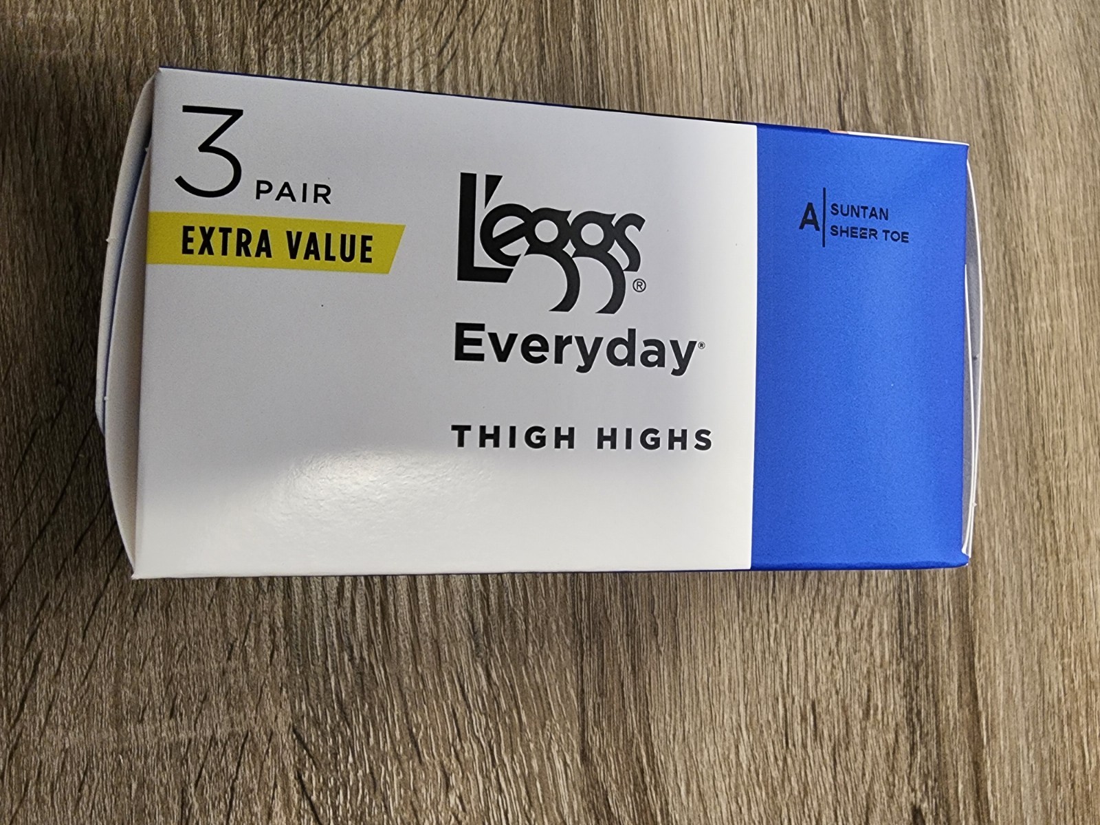 Leggs L’eggs Everyday Thigh Highs Sheer Toe Suntan Size A 3 Pairs Nylons Hosiery