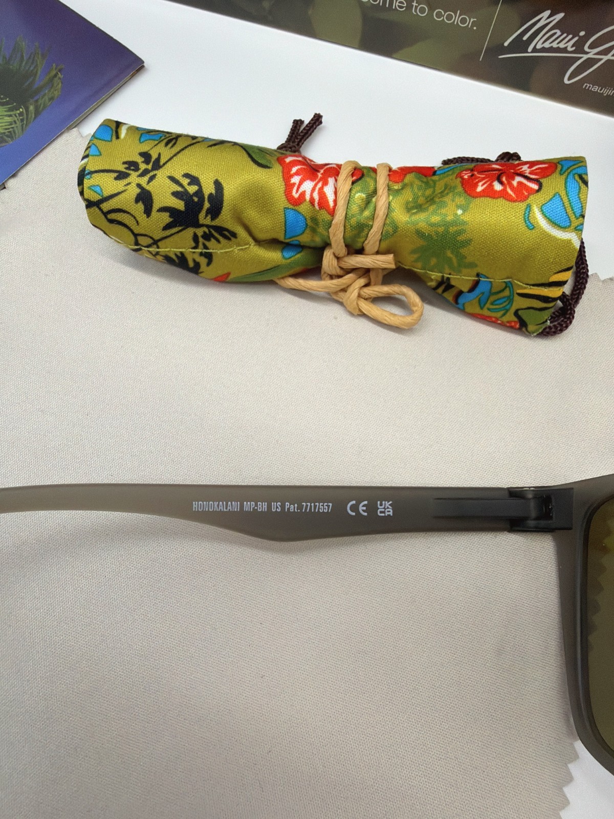 Maui Jim MJ455-14 HONOKALANI Polarized Sunglasses Grey Frames Blue Lens