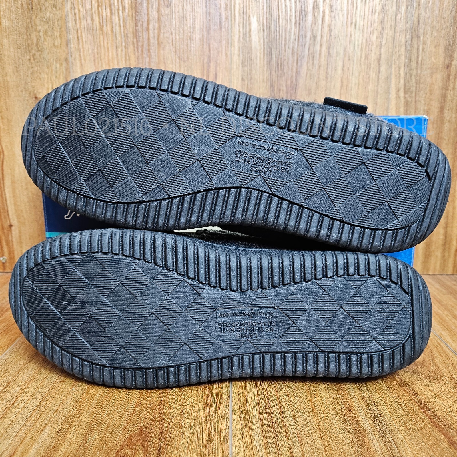 DEARFOAMS Men’s Total Comfort Memory Foam Slippers Machine Washable ~ Black
