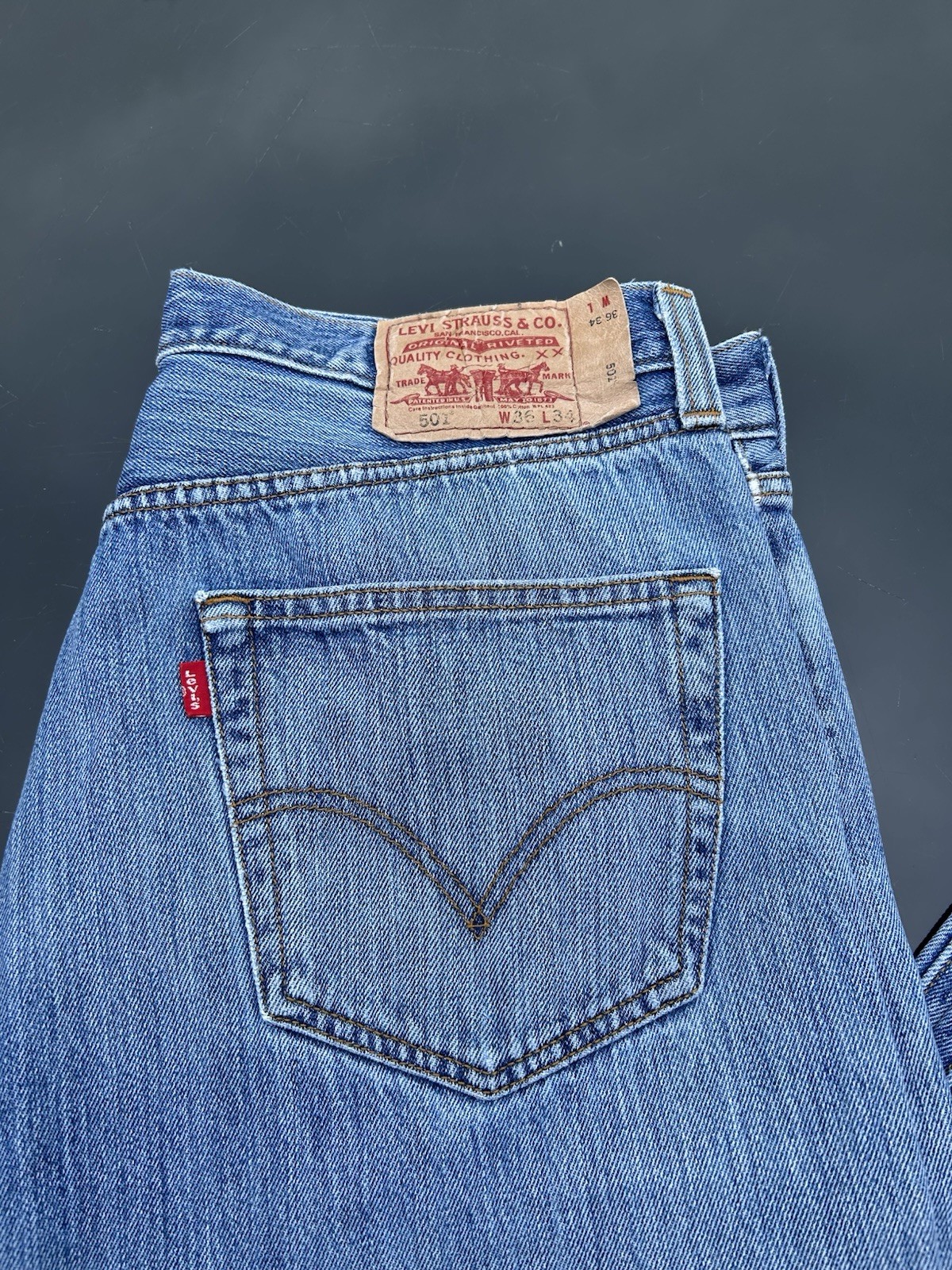 Levi 501 Jeans Waist Size 36in Inside Leg 29in In 100% Denim Cotton