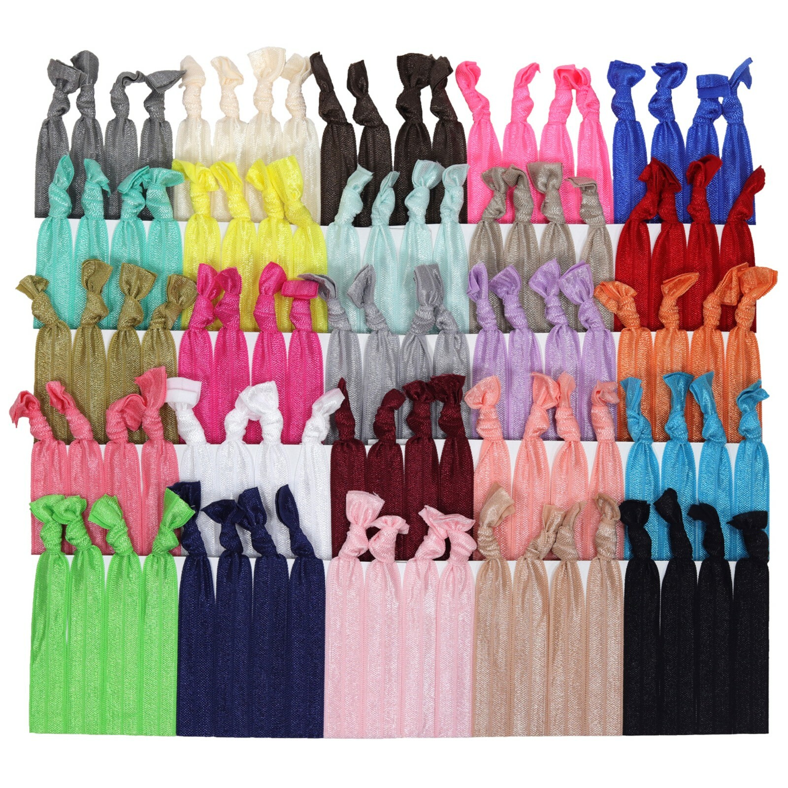 Hair Ties Elastic 100 Fabric Ponytail Holder Lot Scrunchies Accessories Girls