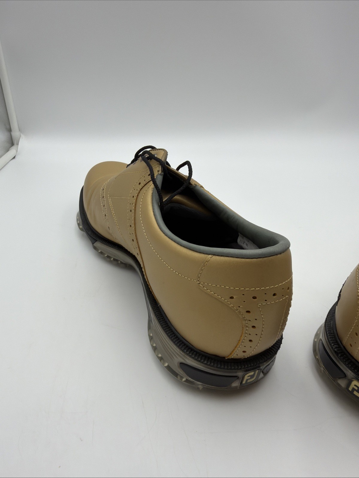 Foot-Joy DryJoys Mens Gold Purdue Shoes, Soft Spikes, Size 12