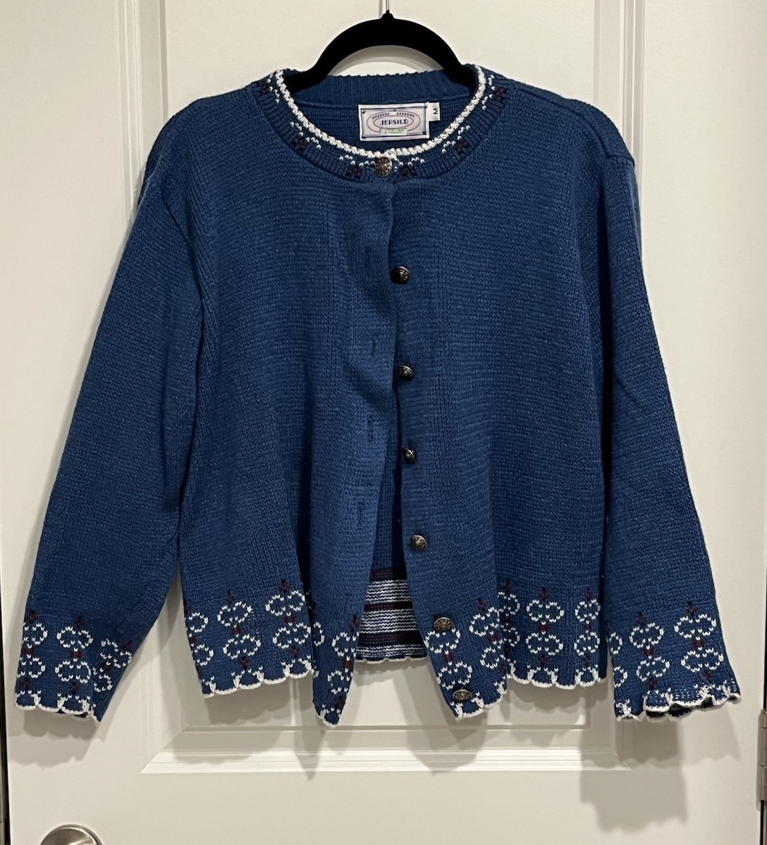 Jersild Acrylic Cardigan Sweater Women’s Sz Medium Nordic Coquette Fairy ZZ112