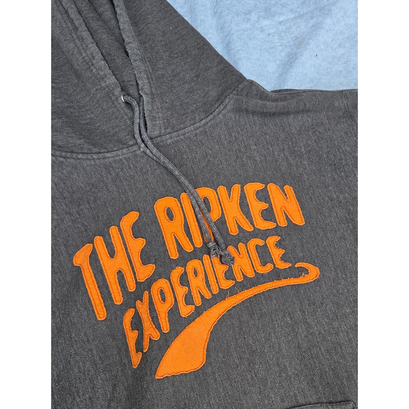 MV Sport Pro-Weave The Ripken Experience Hoodie Charcoal Grey Orange XL