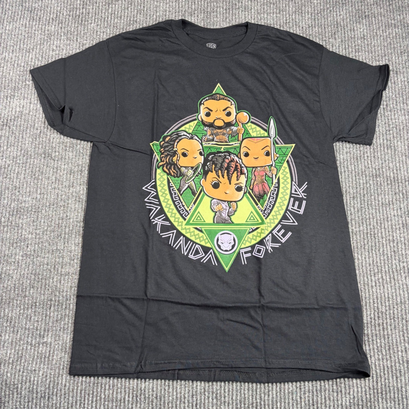 Marvel Shirt Mens M Black Panther Wakanda Forever Funko Pop Tee Black