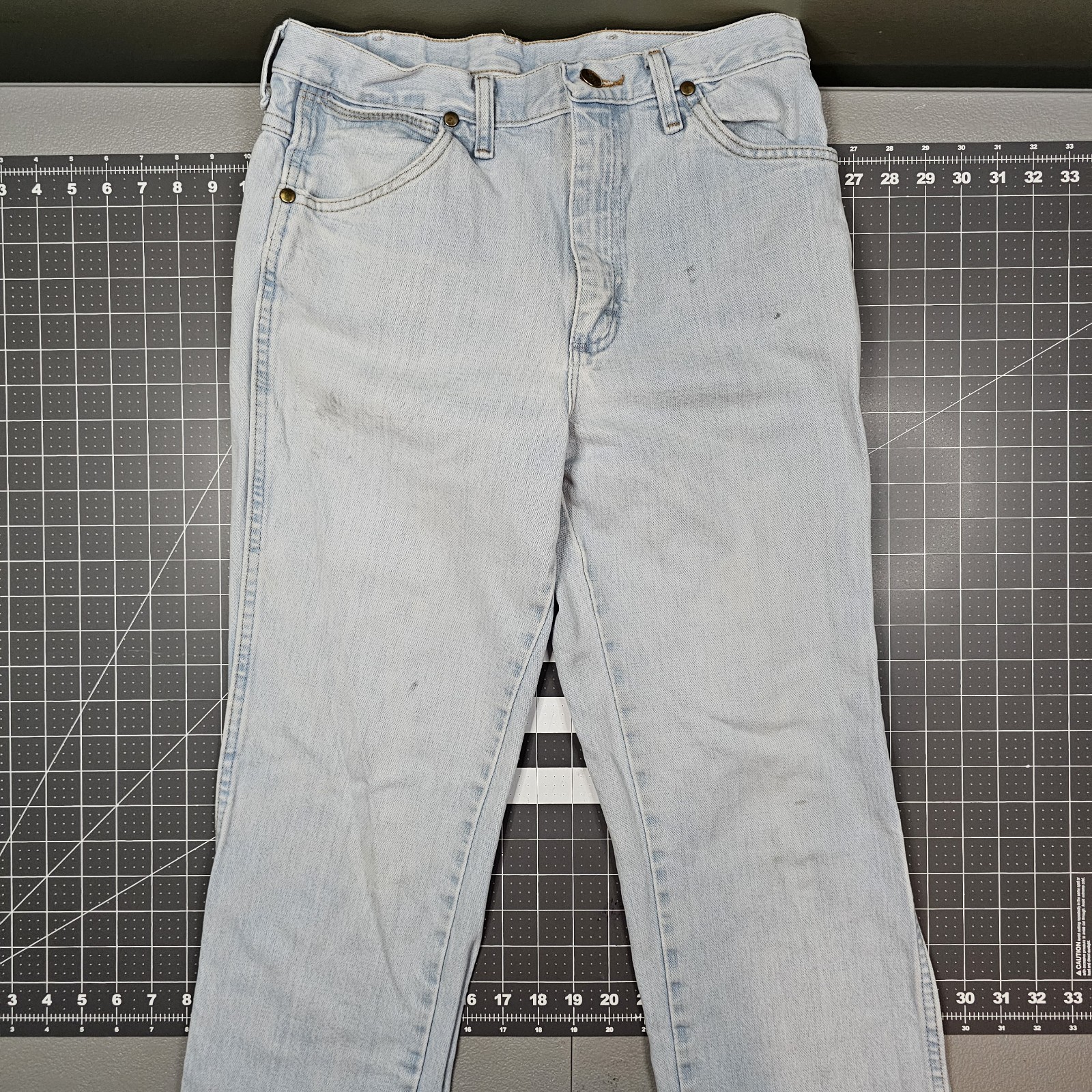 Wrangler 936GBH Jeans 31×30 Grunge Light Wash Western Cowboy Rodeo Bootcut