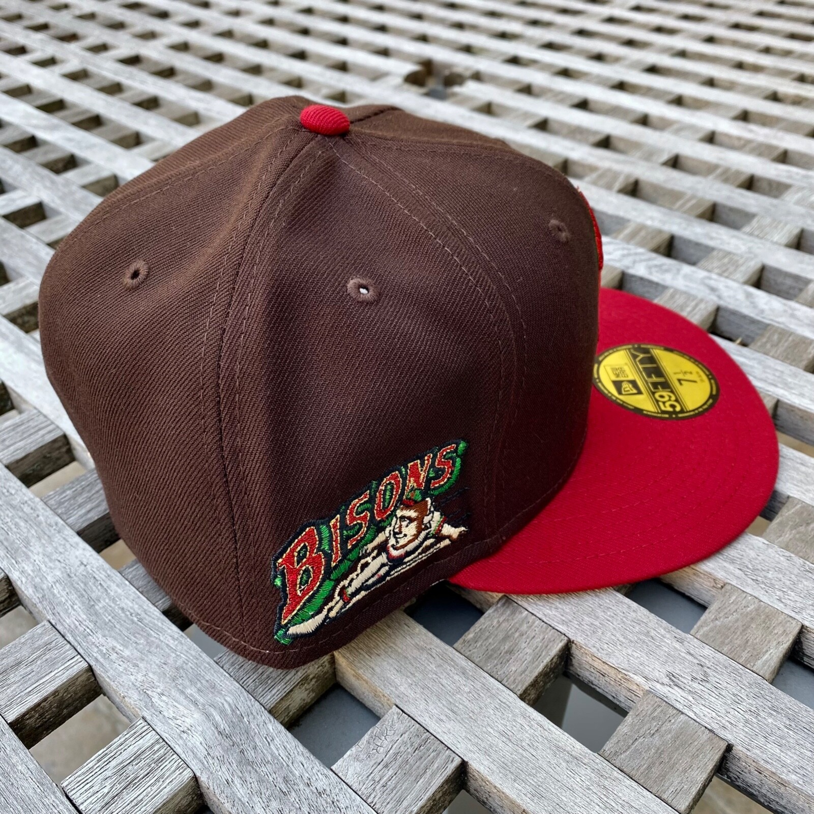 Buffalo Bisons Alt Logo Sliding Patch New Era 59FIFTY 2 Tone Topperz Hat 7 1/2
