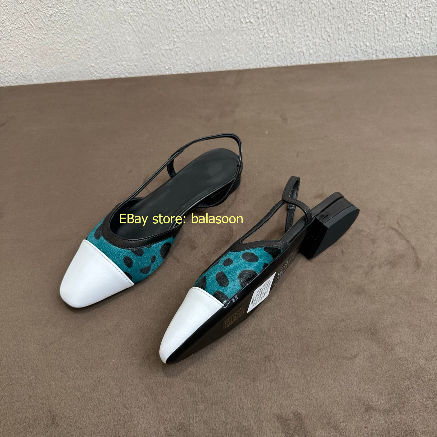 Spring Summer 2026 Genuine Leather Spliced Leopard Single Shoes Multi-Style35-43