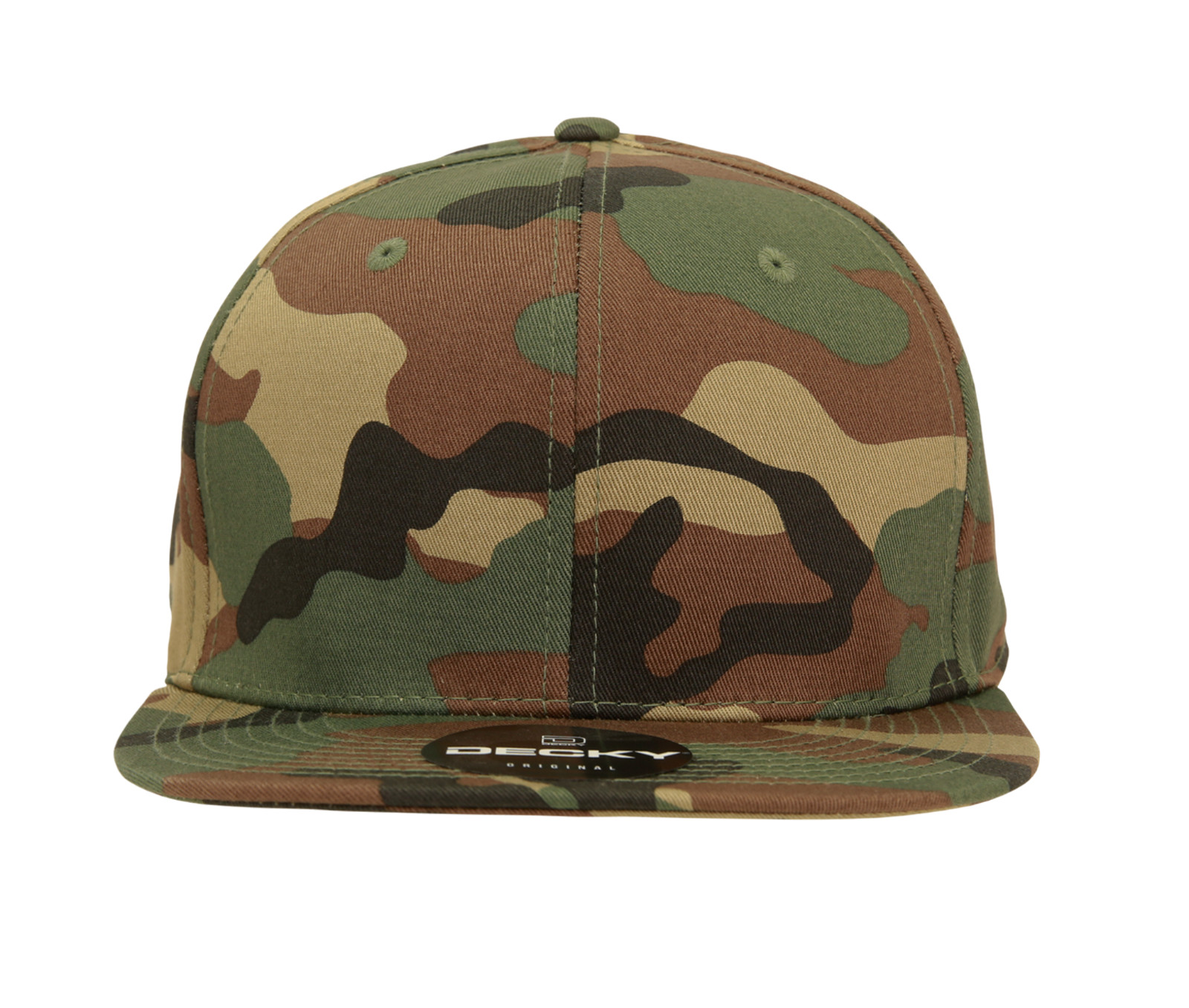 Woodland Forest Camo Fitted Flat Bill Camouflage Baseball Ball Cap Hat – 9 SIZES