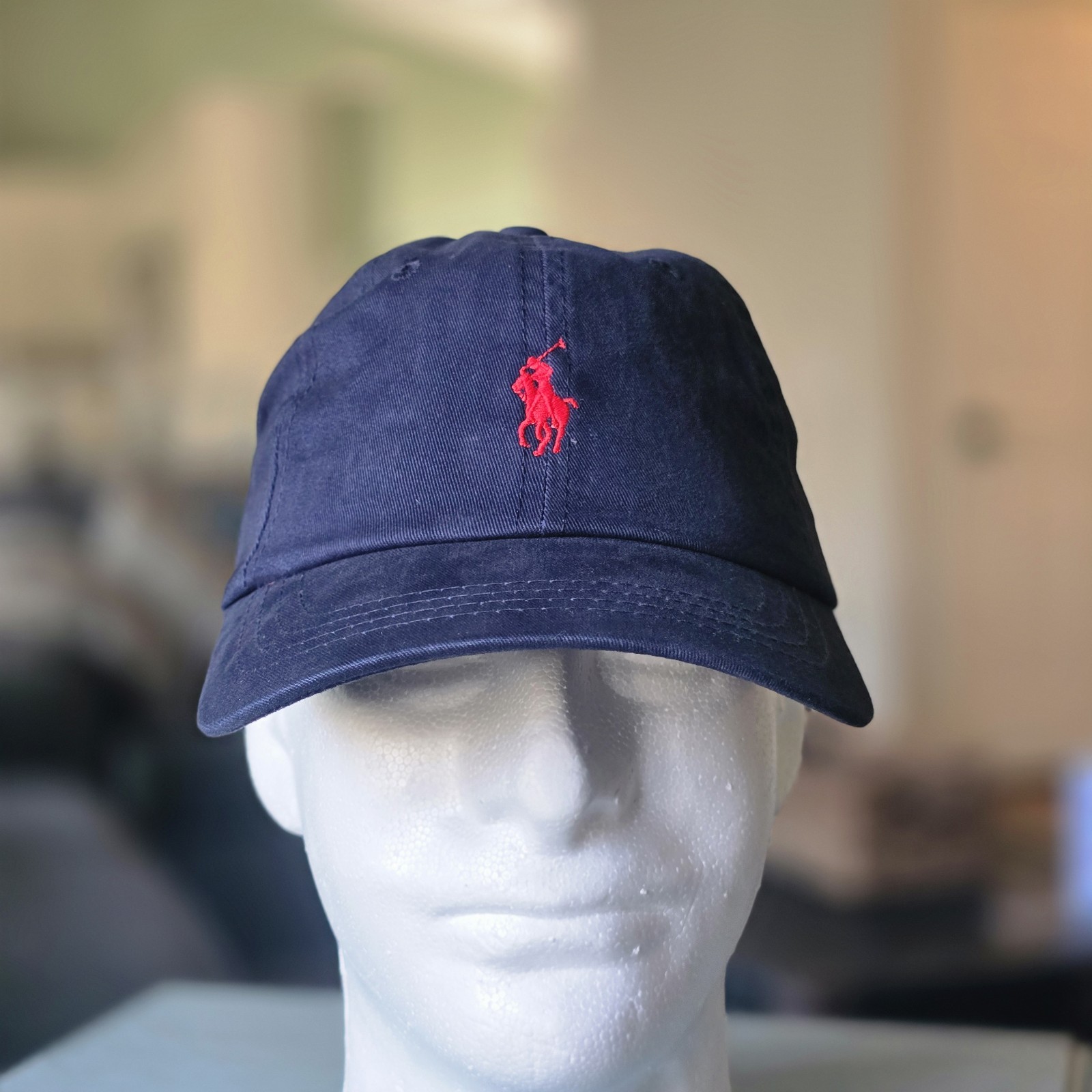 Polo Ralph Lauren Men’s One Size Cotton Chino Adjustable Ball Cap Navy Blue