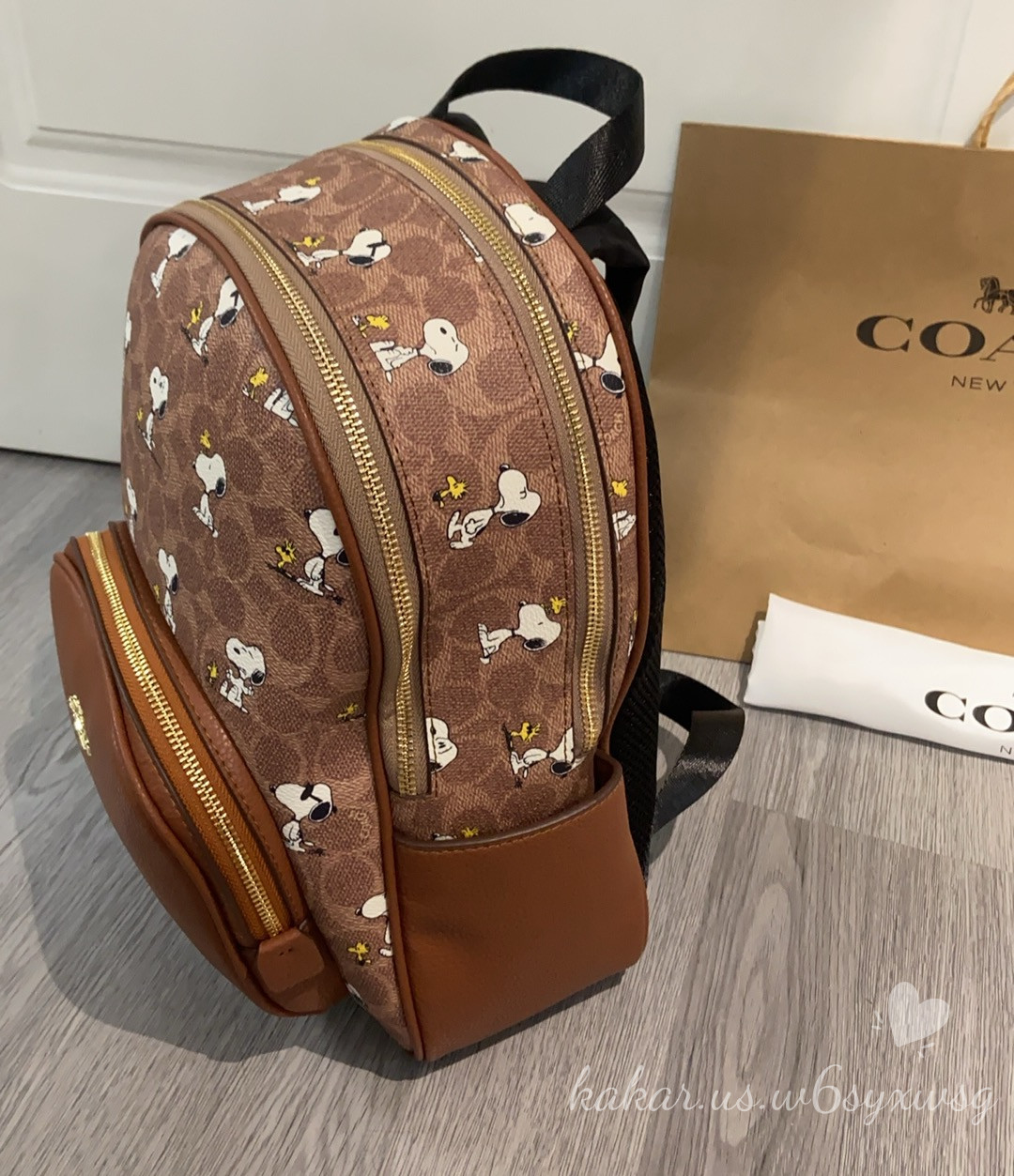 Coach X Peanuts Snoopy Court Backpack Signature Canvas CBM25 Limited Edition New