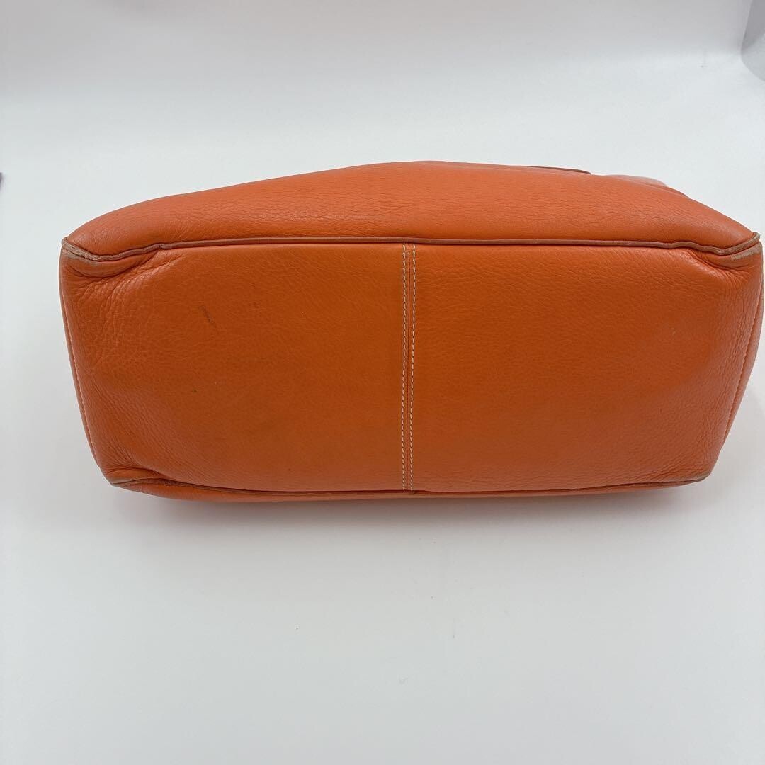 CELINE Boogie Bag Leather Orange Vintage Authentic From Japan