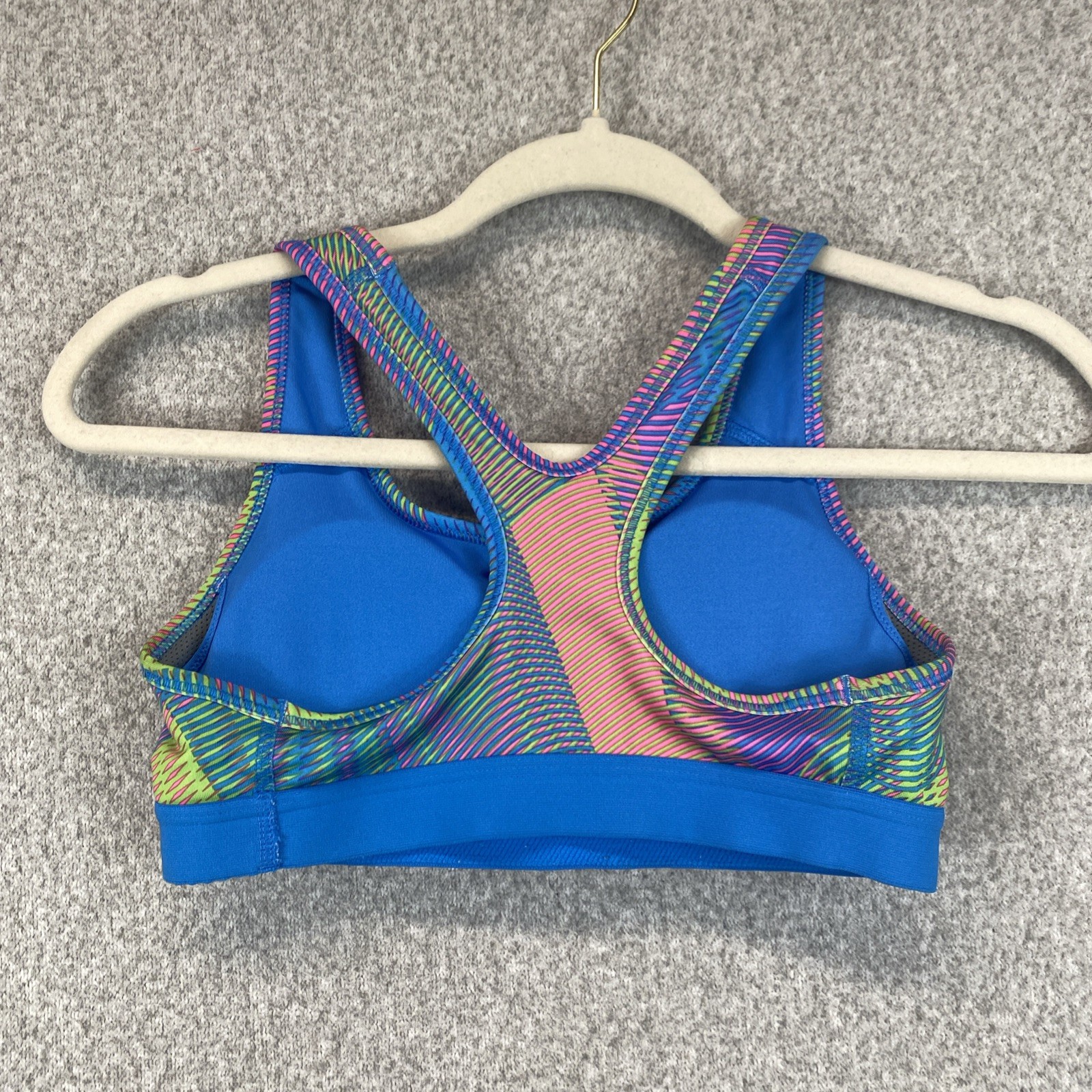 Nike Pro Colorful Sports Bra XS Athletic Racerback Rainbow Training Gym