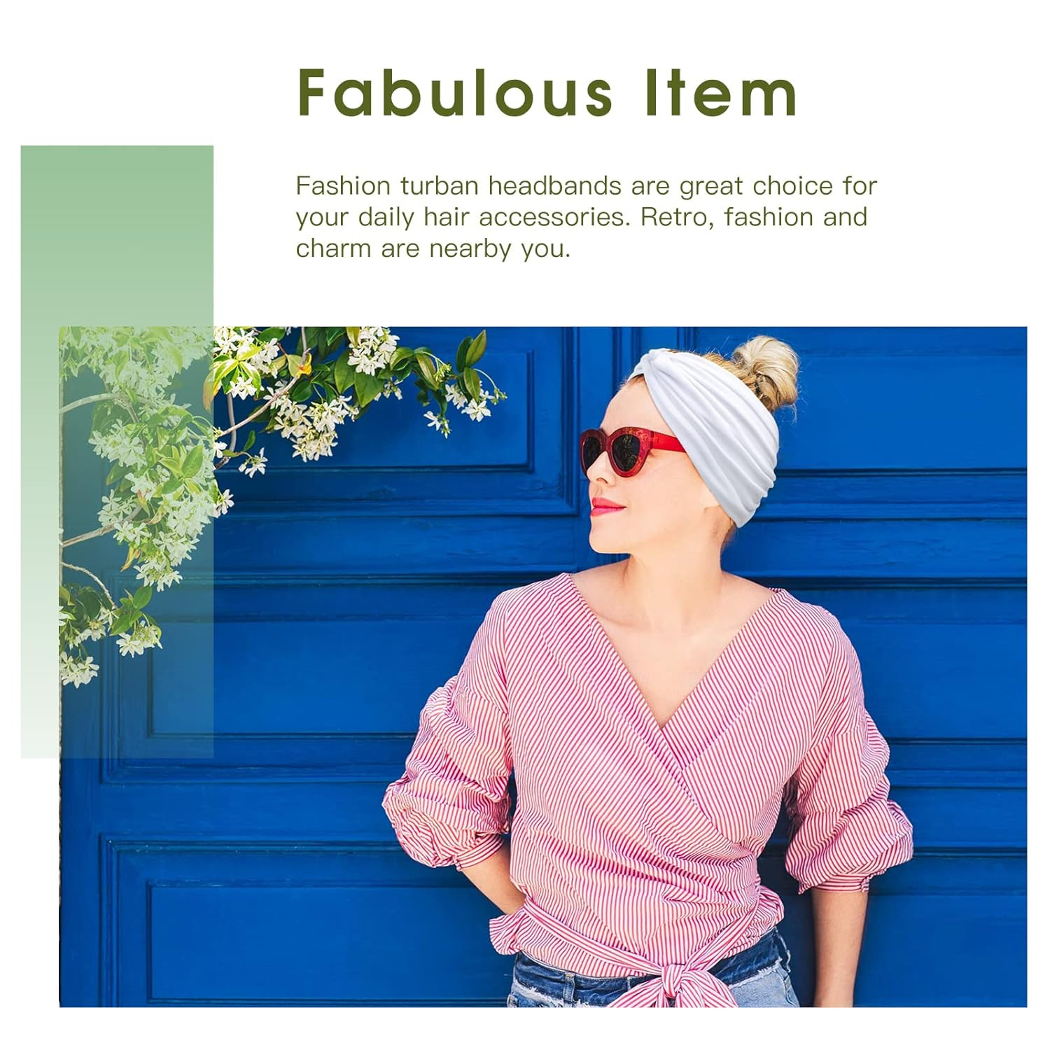 7” Extra Wide Headbands for Women, Large Thick Turban Head Wrap Headband, Boho