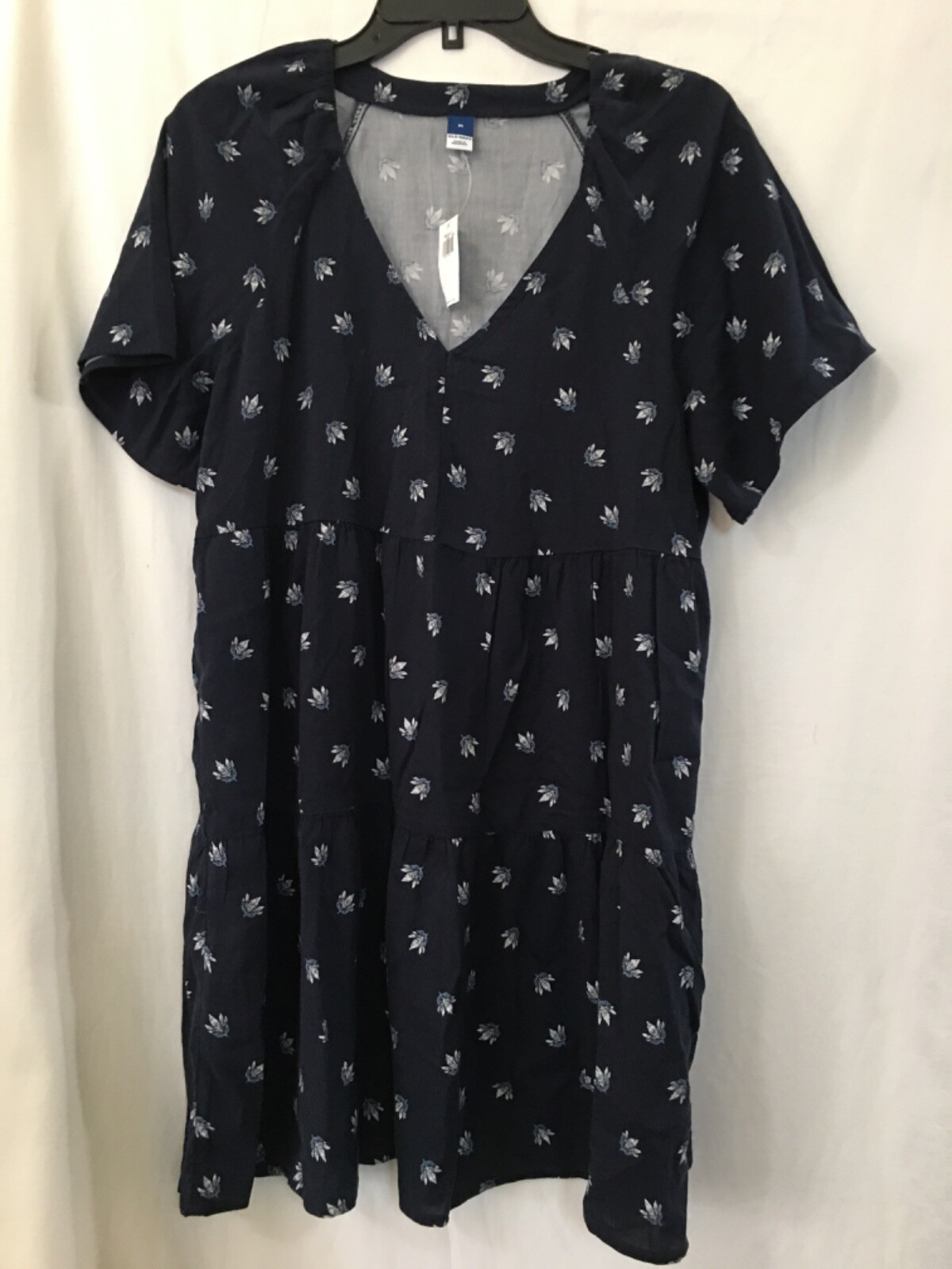 New Old Navy Dress Women Navy Floral Tiered Dress with Pockets Many sizes