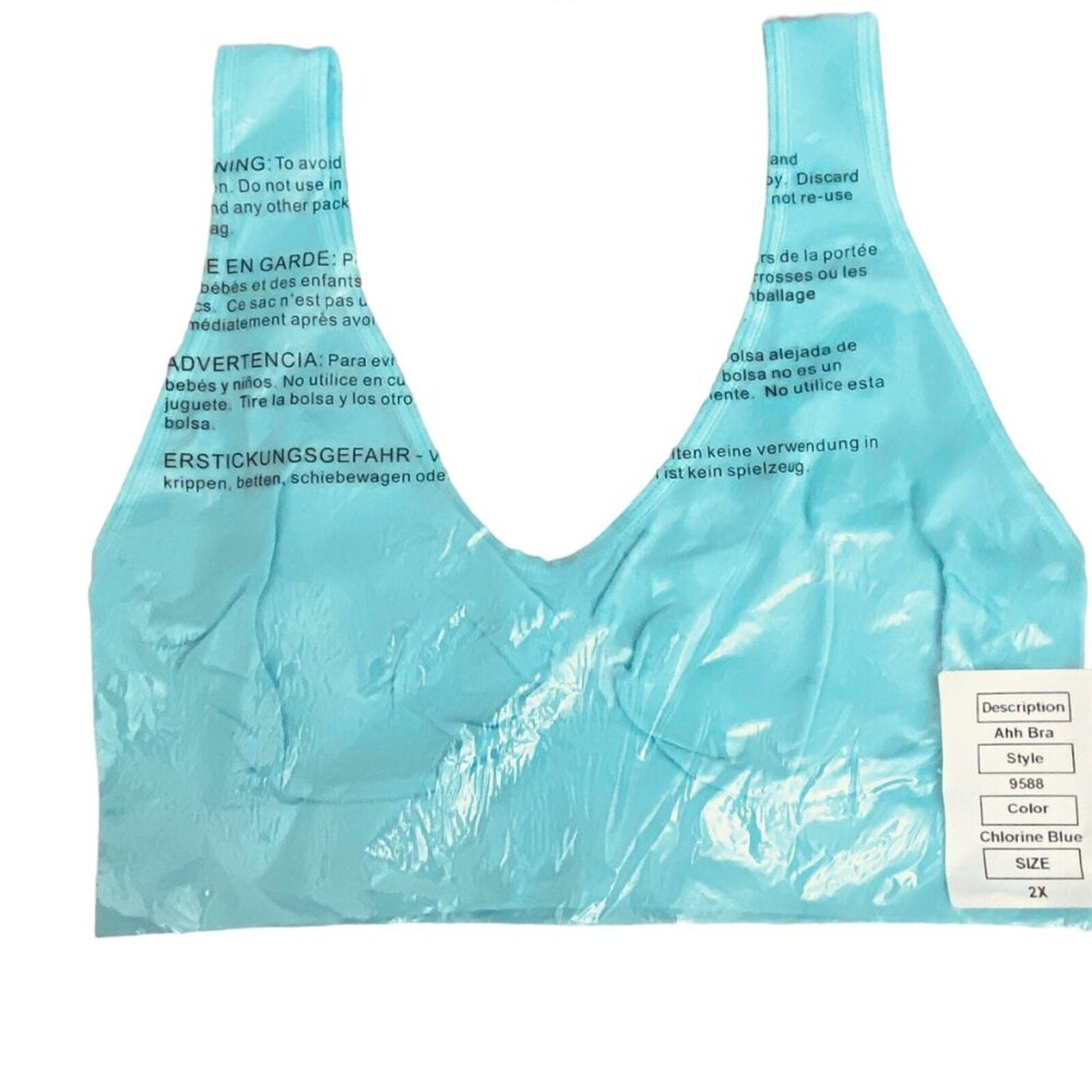 NWT RHONDA SHEAR 3 PACK SEAMLESS T-SHIRT AHH BRA: PINK, TEAL, LAVENDER SZ 2X