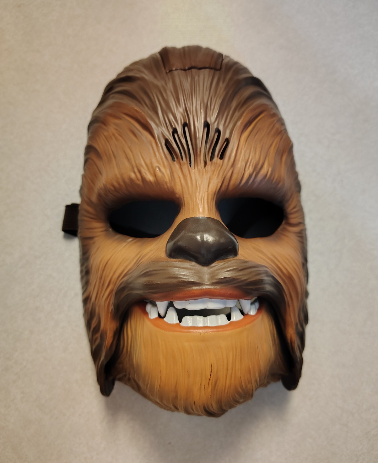 Adult Unisex Brown Plastic Beast Full Face Halloween Mask w/ Adjustable Strap