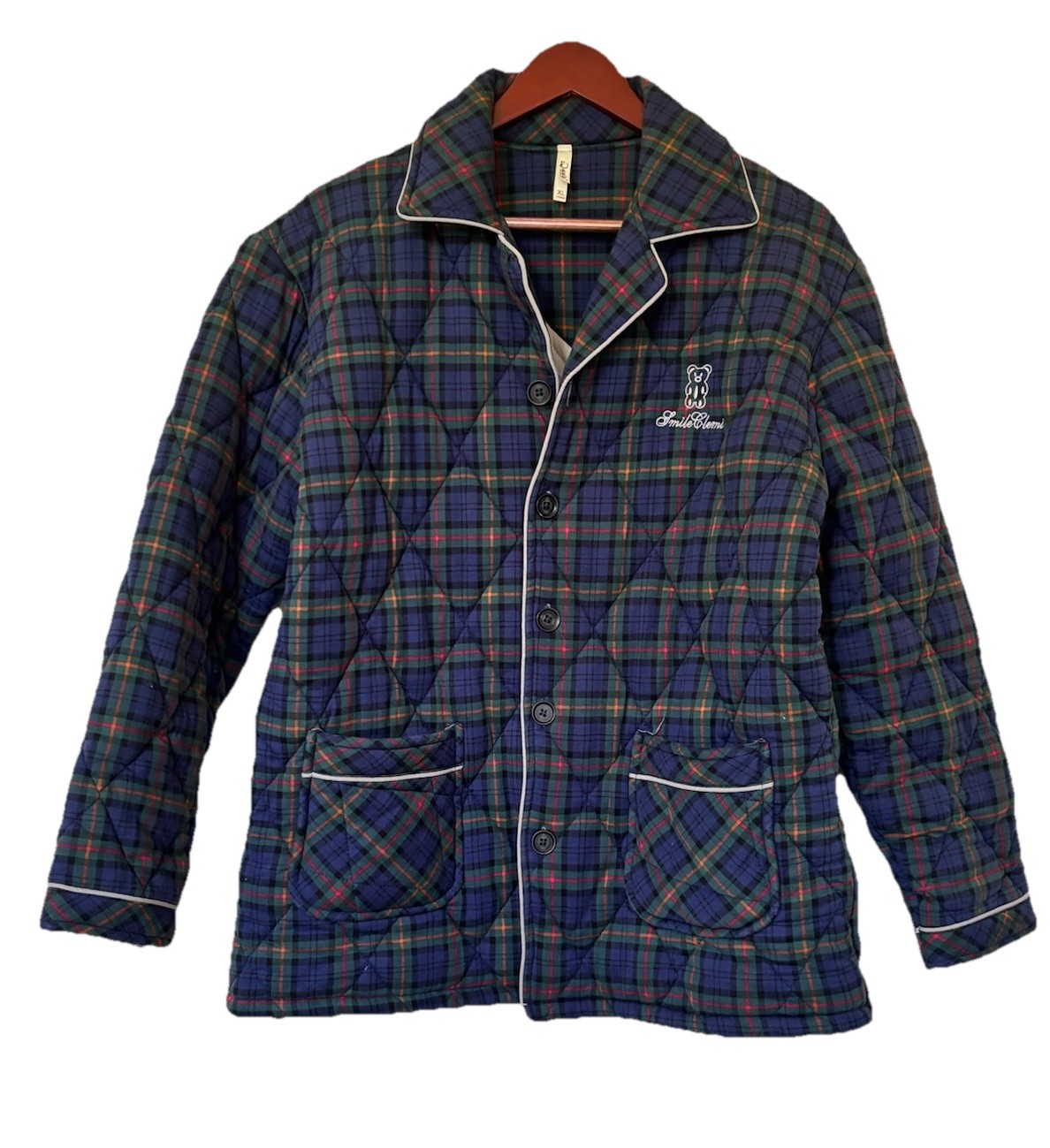 Quilted Plaid Women’s Jacket Sz XL CottageCore 100% Cotton Country Western