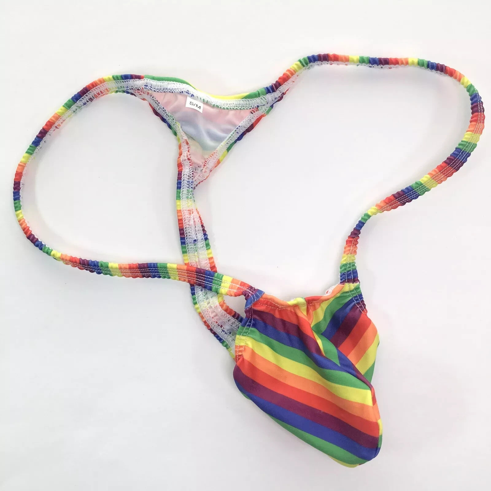 K403 P GRAPE SMUGGLERS STRING MICRO THONG CONTOUR POUCH RAINBOW (S/M 28-34)