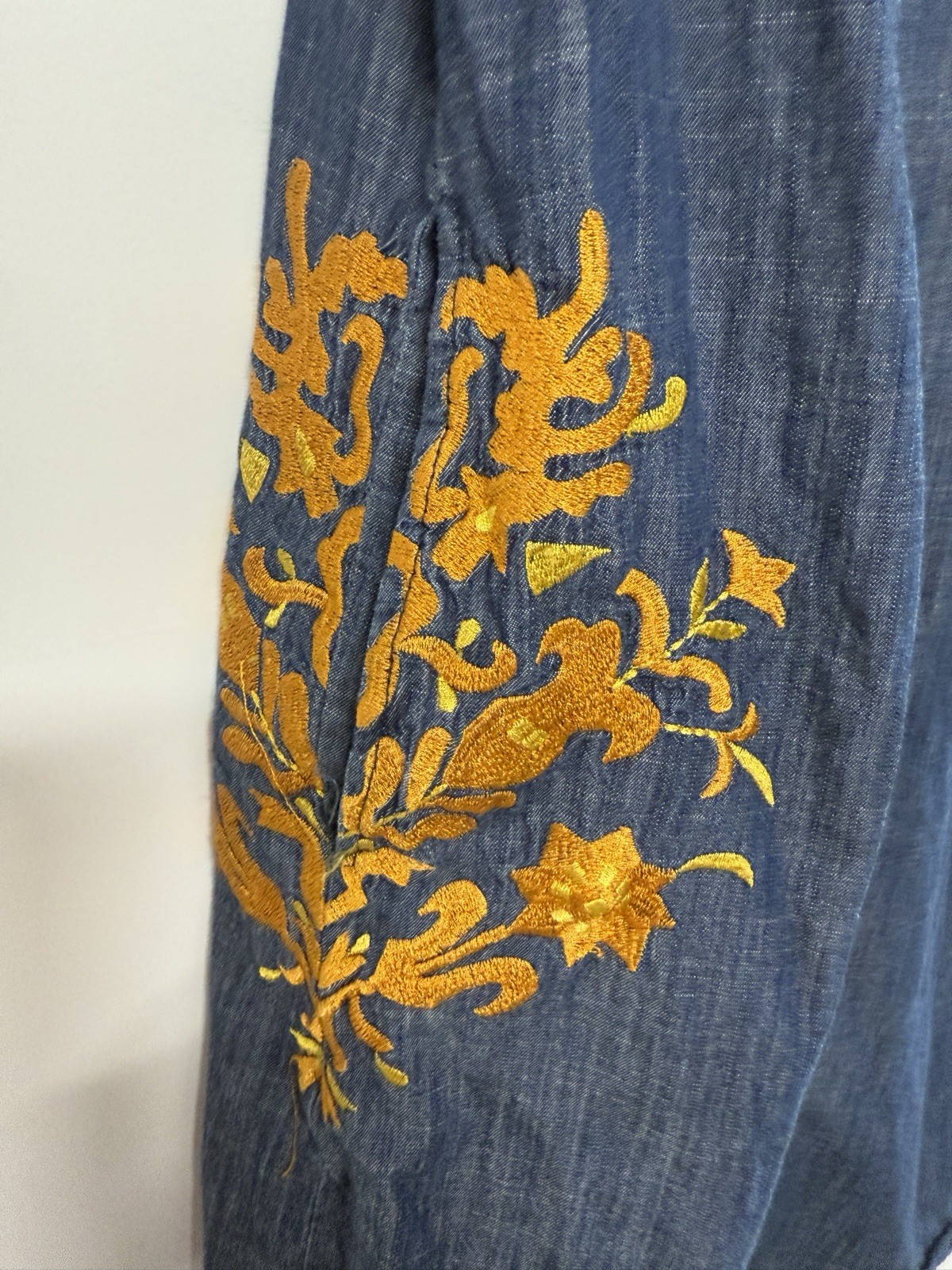 Wayward Fancies eShakti Embroidered Dress Size 18W -1X 100% Cotton #53