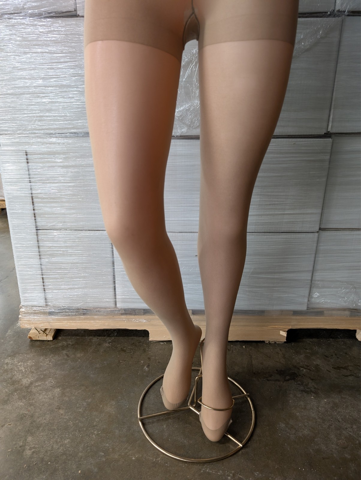 6 Pr Slightly Imperfect PH Comfort Top With Full Toe, Size D, Color Soft Taupe
