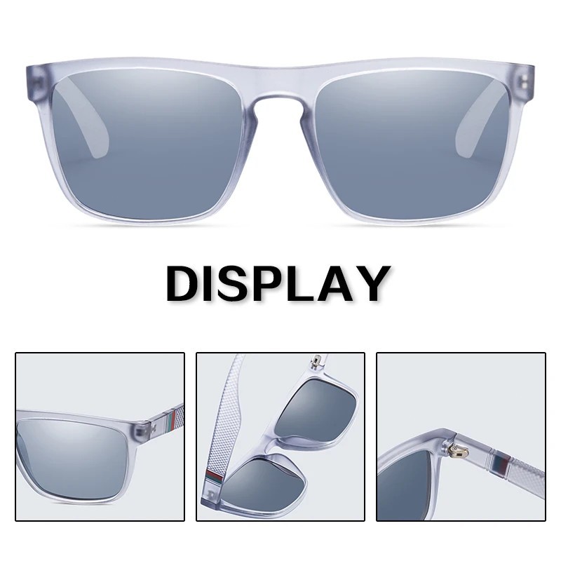 Fashion Square Vintage Polarized Sunglasses Men Women Retro Driving Fishing Sun